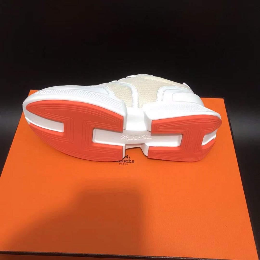 HERMES GIGA SNEAKER PASTEL PINK MIX WHITE CALFSKIN