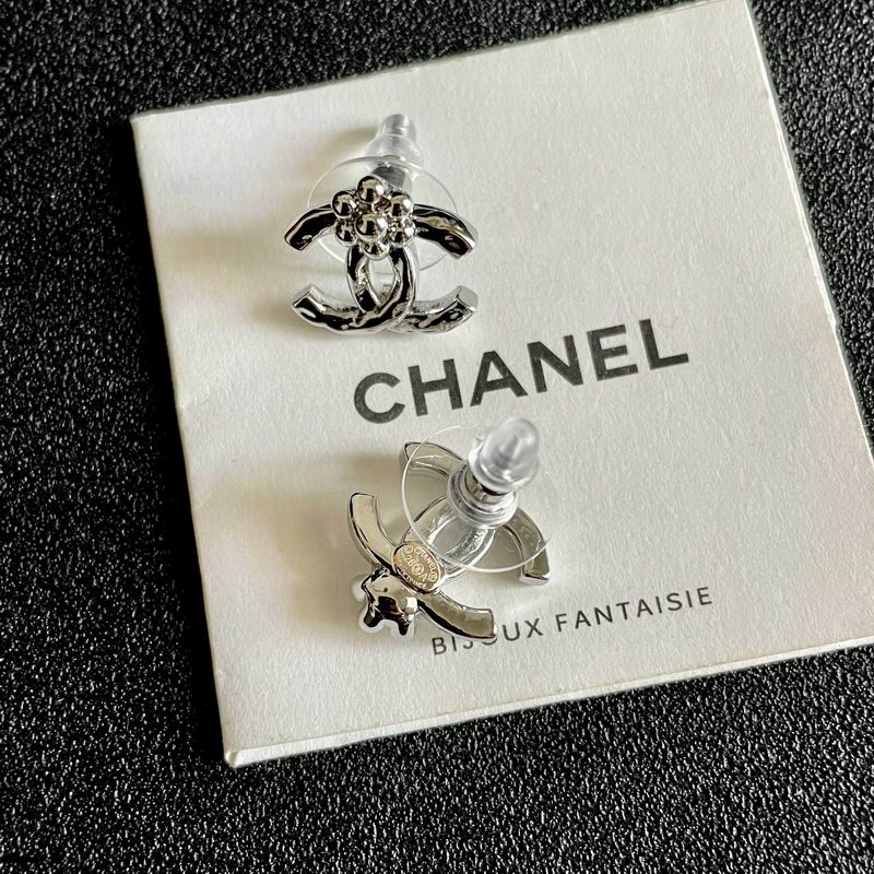 Chanel CC-Style Drop Earrings
