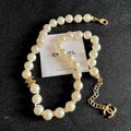 Chanel Pearl Bead Necklace with CC Charm