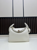 Hermès Lindy 26 White Clemence Leather Handbag