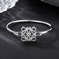 Loewe Silver Crystal Anagram Bangle Bracelet