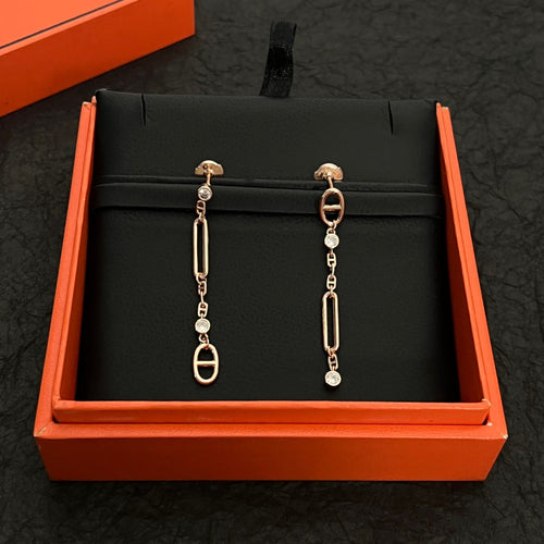 18K Chaine D'ancre Chaos Hermes Earrings