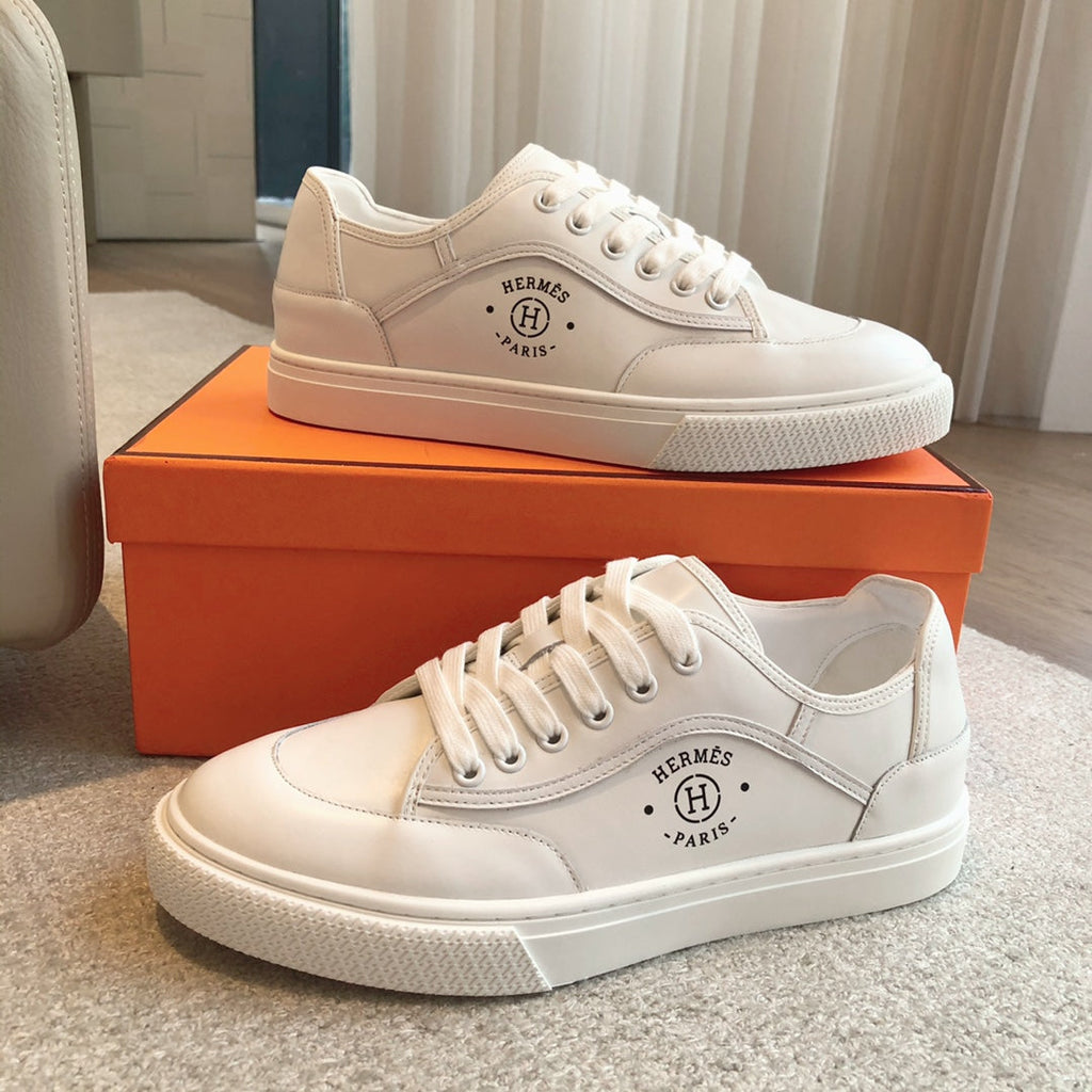 HERMES GET SNEAKER WHITE CALFSKIN