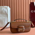GUCCI SMALL HORSEBIT 1955 SHOULDER BAG 22.6 IN BROWN CALFSKIN
