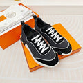 HERMES BOUNCING SNEAKERS BLACK CALFSKIN STYLIZED